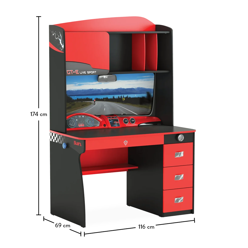 CHAMPION RACER CONCEPT DESK WITH UNIT (CHAMPION RACER)