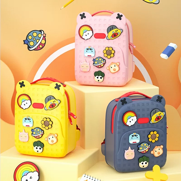 RUBBER BAG BACK BEAR (BIG PINK& INDIGO) 32226