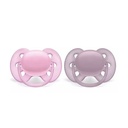 Soother 0-6 pink and purple