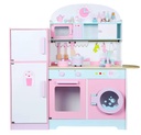 Wodden Kitchen (Refrigerator Top Kitchens Pink (MSN18023)
