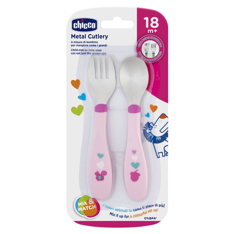Spoon Metal Cutlery (+18M) Neutra Pink 1-71