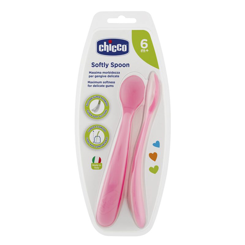 Spoon Soft Sil (+6M) Pink (2Pcs)  77