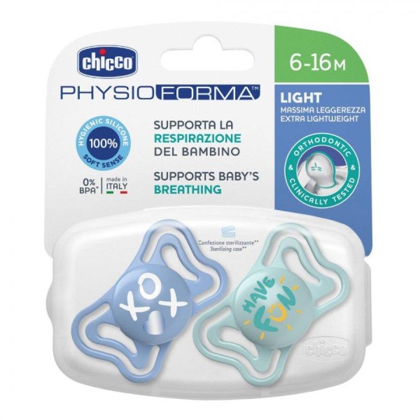 Soother Physio Light Boy Sil (6-16) 2Pcs 43