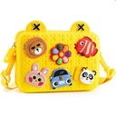 RUBBER BAG HAND SMALL (YELLOW&PINK) 32223