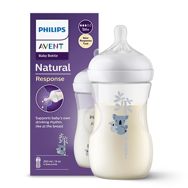 Natural Feeding Bottle 260ml with Koala Design (New Shape)