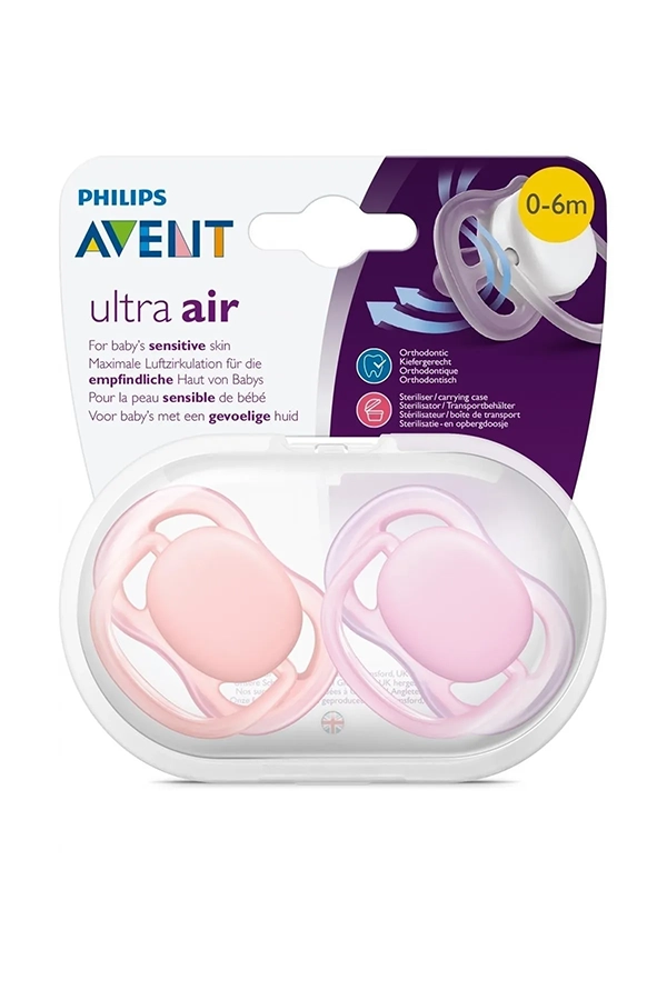 Soother 6-18m pink , orang