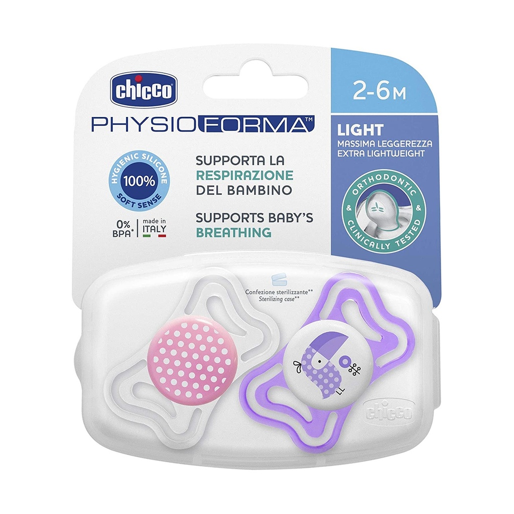 Soother Ph Light Girle Sil( 2-6M ) 2Pcs 1-52