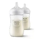 Natural Double White Feeding Bottle 260ml (New Shape)