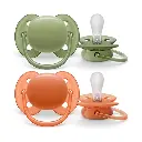 Soother 0-6m Orange/Green
