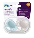 Soother 6-18m blue , gray